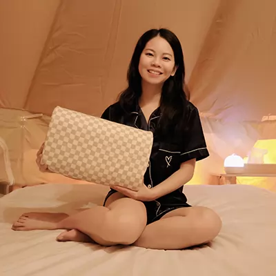 greysa格蕾莎隨身旅行小枕頭出差旅遊露營必備體積輕巧方便隨身攜帶布套設計簡約典雅品味